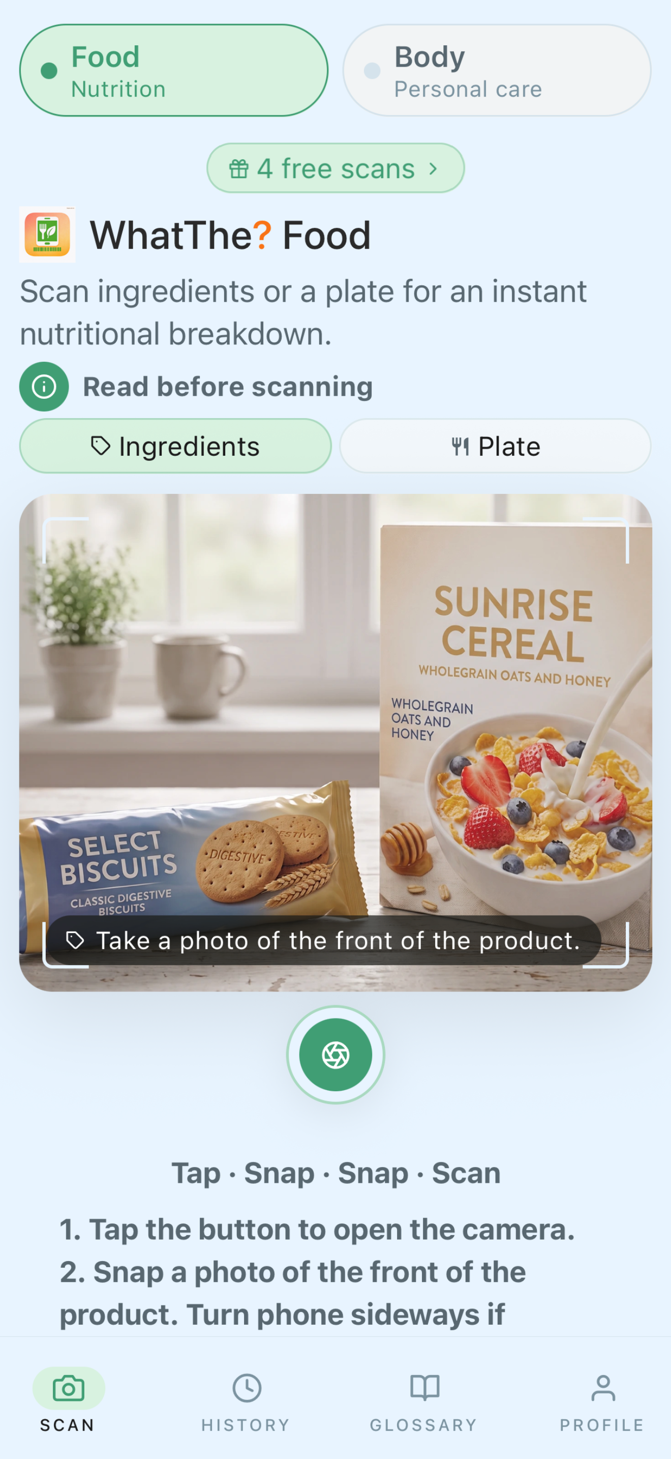 WhatThe? Food scanner